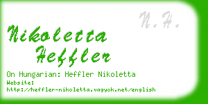 nikoletta heffler business card